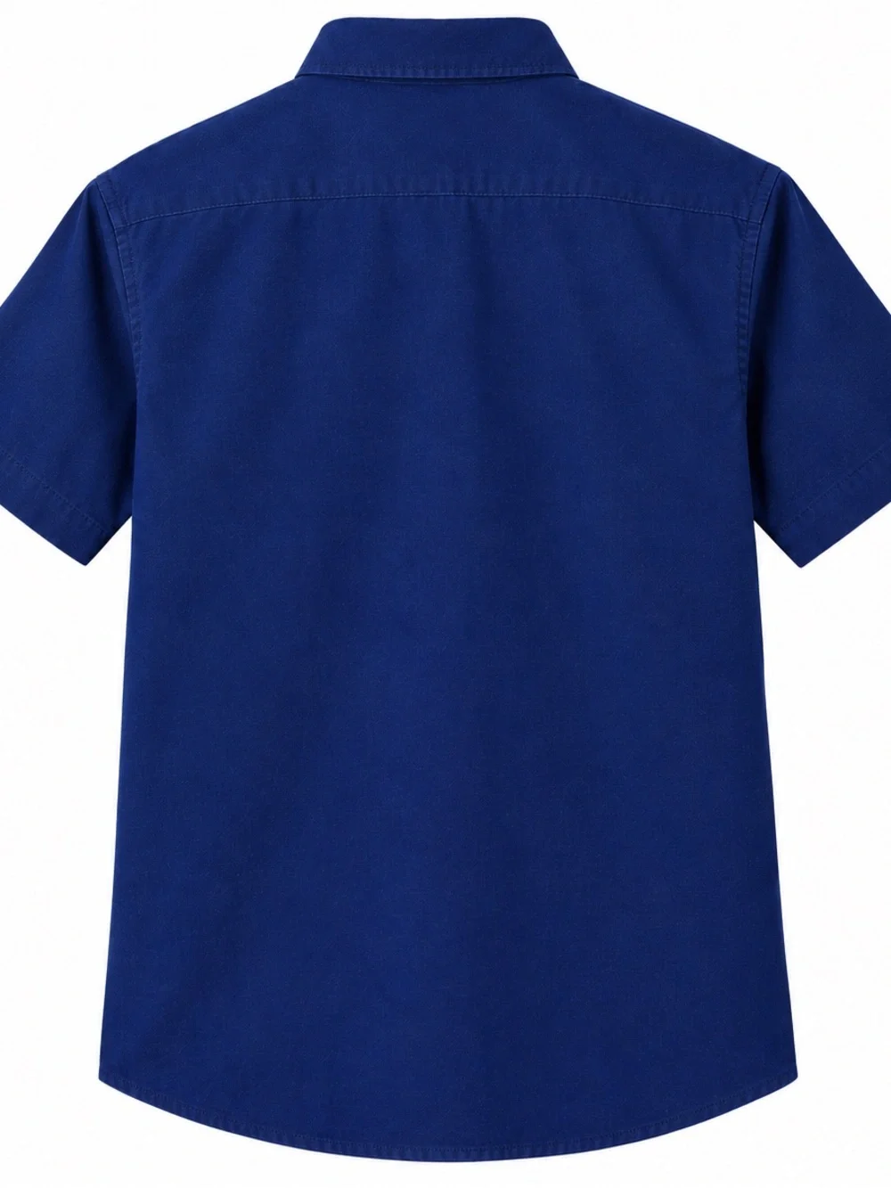 GAP Boys Navy Short-Sleeve Button-Down Shirt with Embroidered Bear
